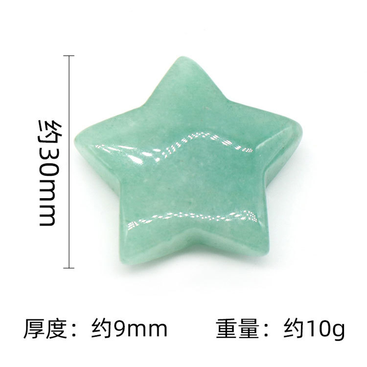 30mm natural stone five-pointed star