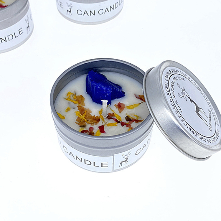 Crystal Stone Dry Flower Candle