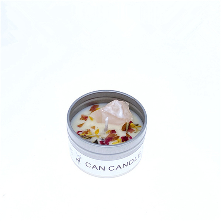 Crystal Stone Dry Flower Candle