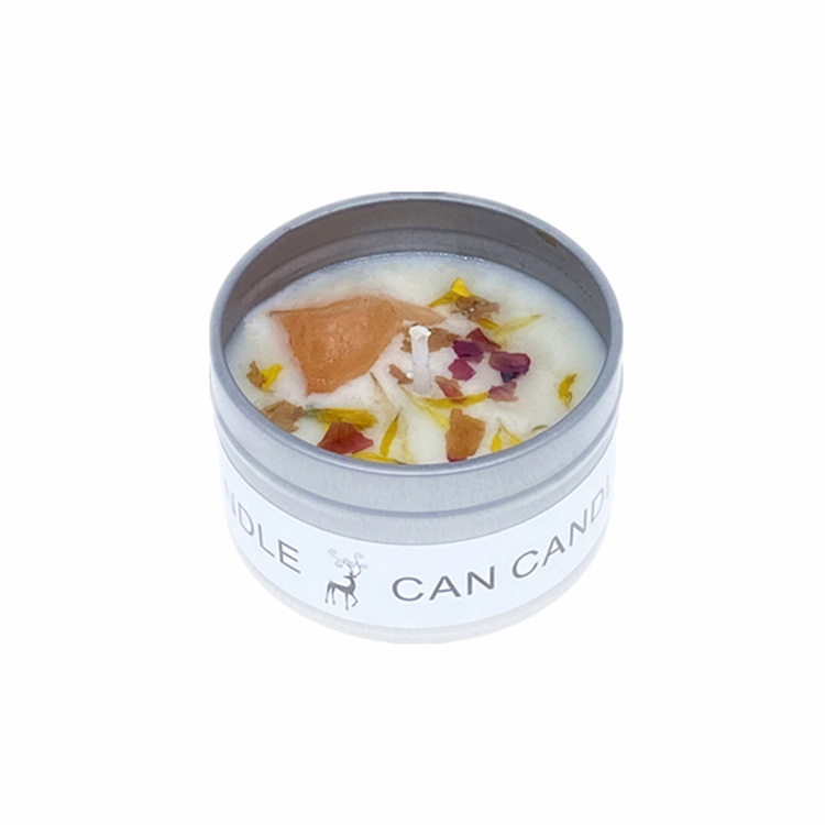 Crystal Stone Dry Flower Candle