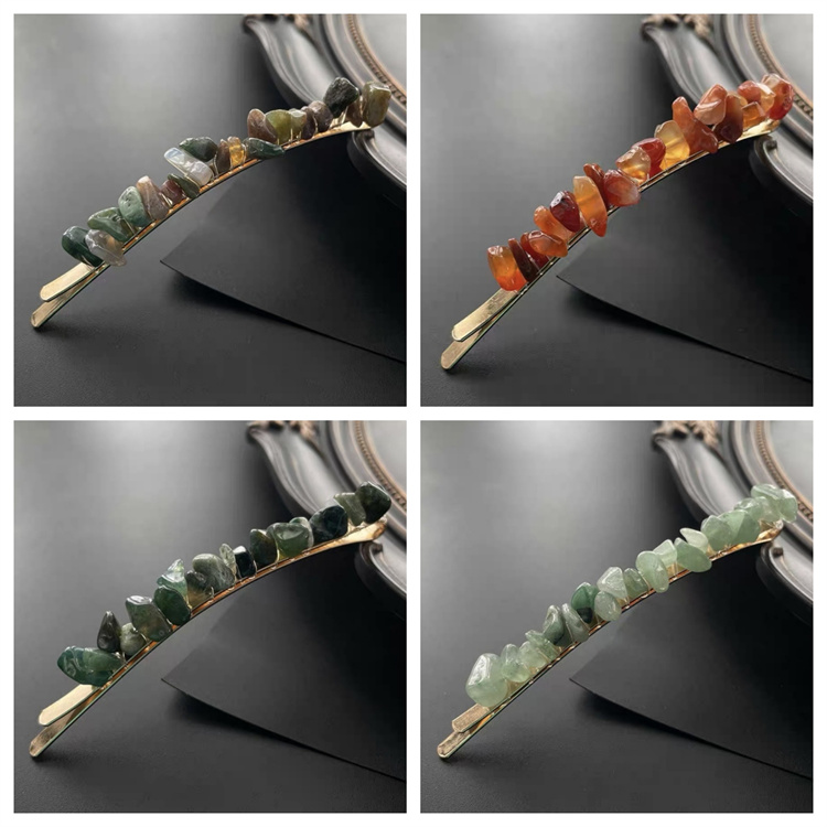 Artificial Rocks Hair Natural crystal stone hair Ornament