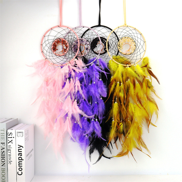 Hand woven dream catcher pendant