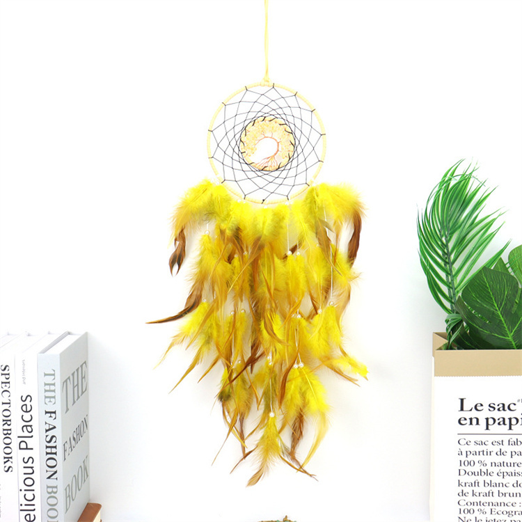 Hand woven dream catcher pendant