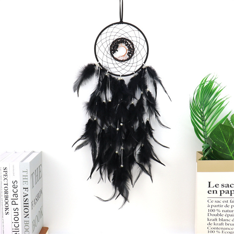 Hand woven dream catcher pendant