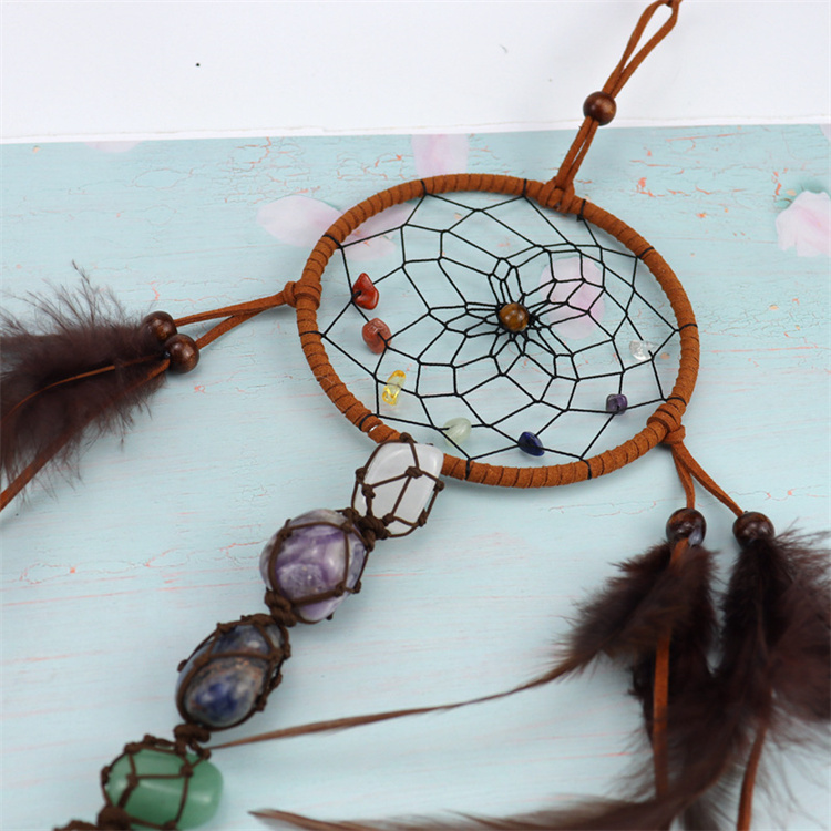 Hand woven dream catcher pendant