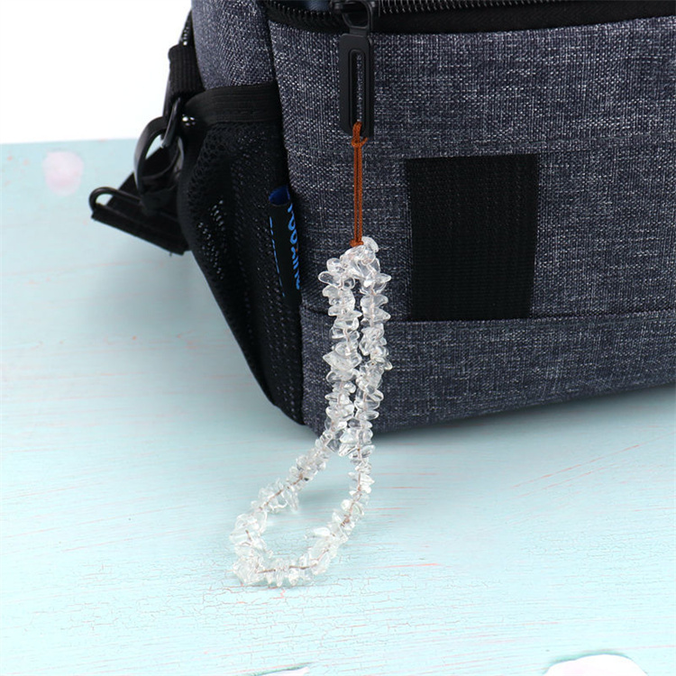 Handmade crushed stone pendant keychain