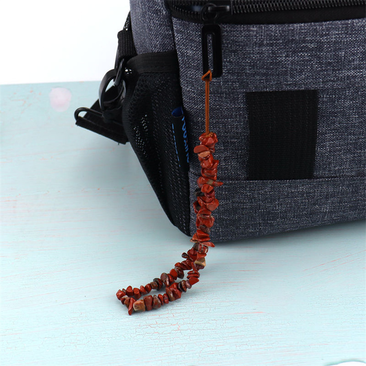 Handmade crushed stone pendant keychain