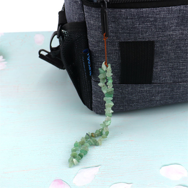 Handmade crushed stone pendant keychain