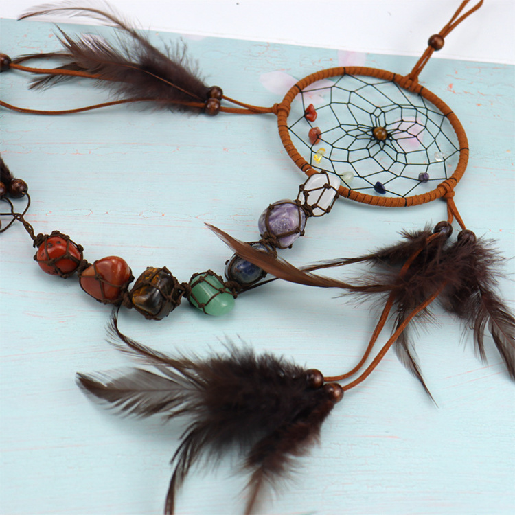 Hand woven dream catcher pendant