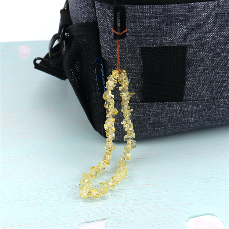 Handmade crushed stone pendant keychain