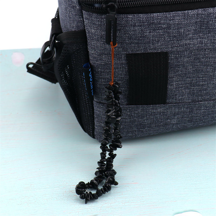 Handmade crushed stone pendant keychain