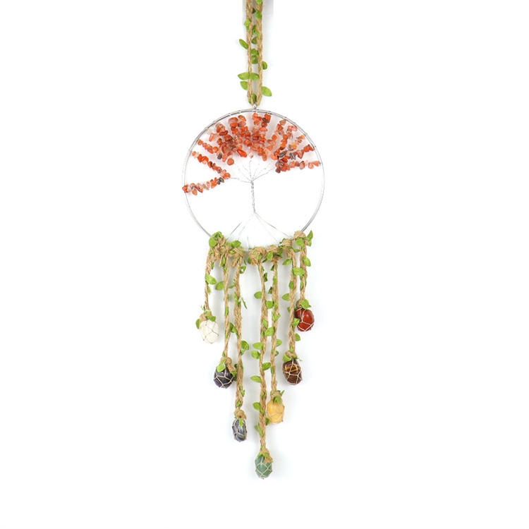 Stone crystal life tree decoration
