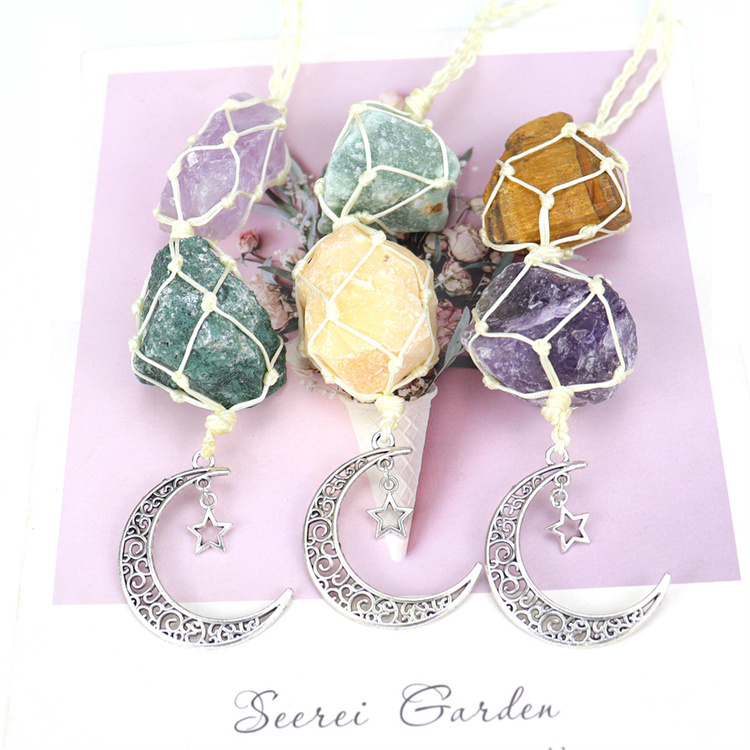 Crystal tough stone colorful pendant