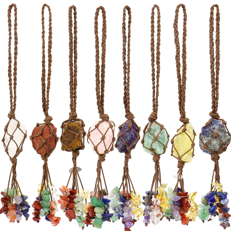 Crystal tough stone colorful pendant