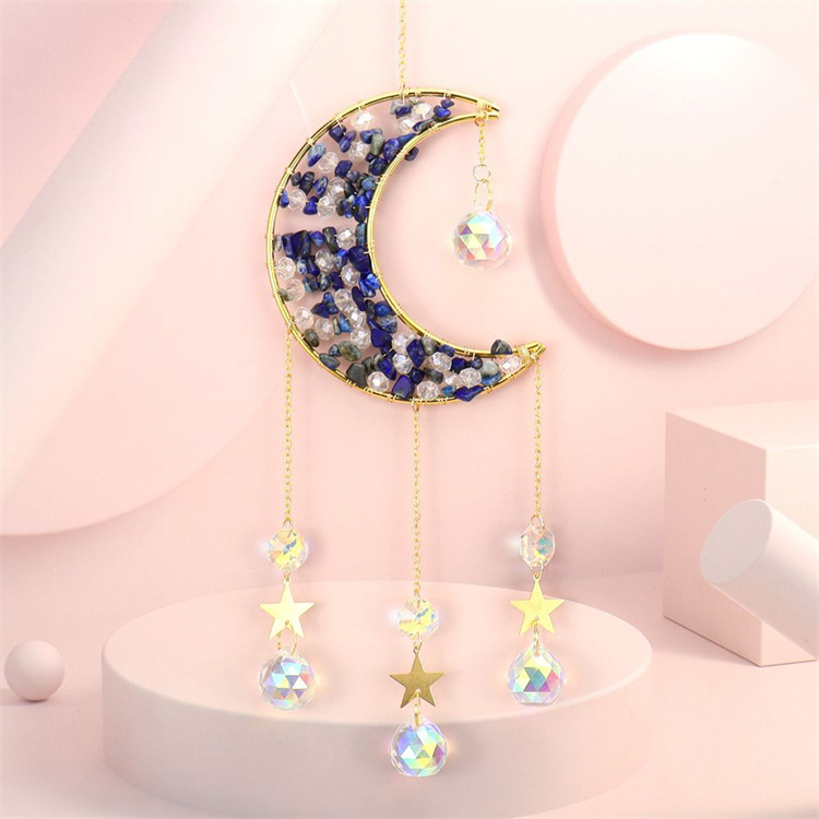 Natural Crystal Gravel Wind Chime Pendant