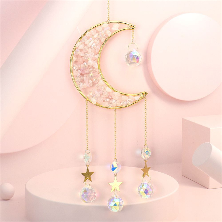 Natural Crystal Gravel Wind Chime Pendant