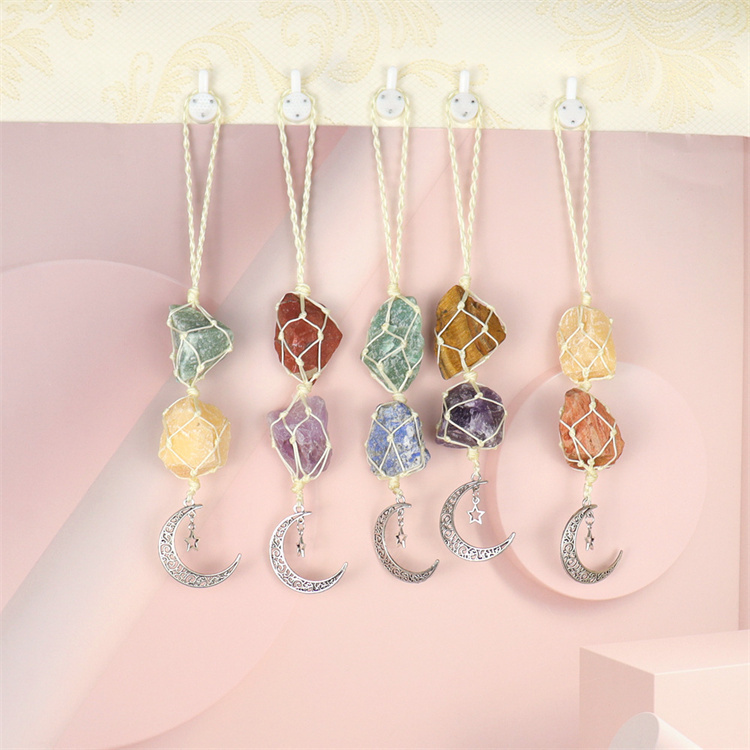 Crystal tough stone colorful pendant