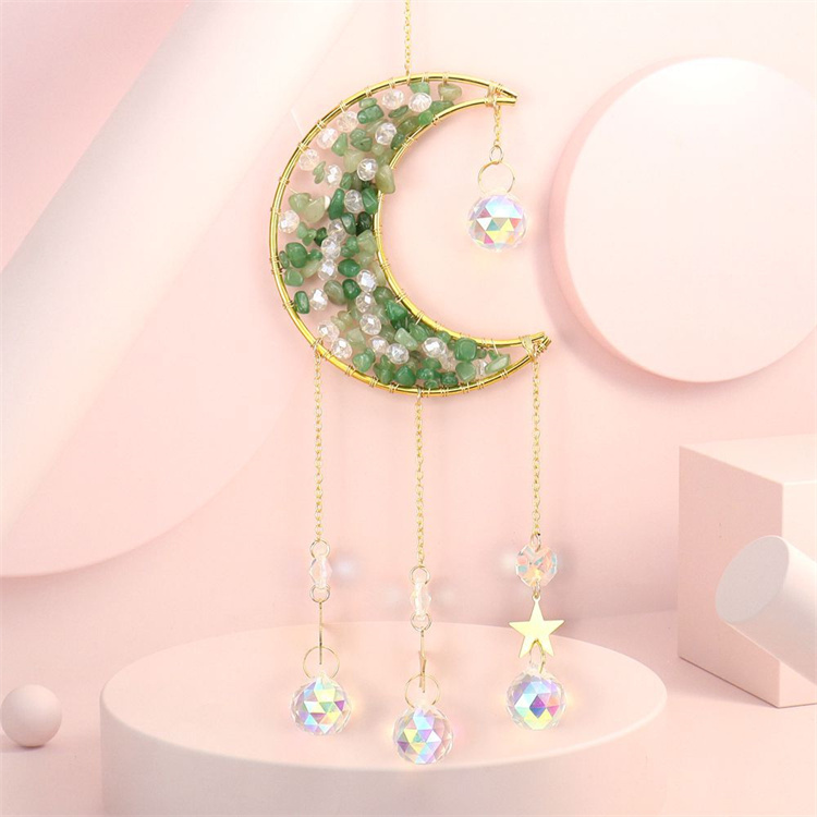 Natural Crystal Gravel Wind Chime Pendant