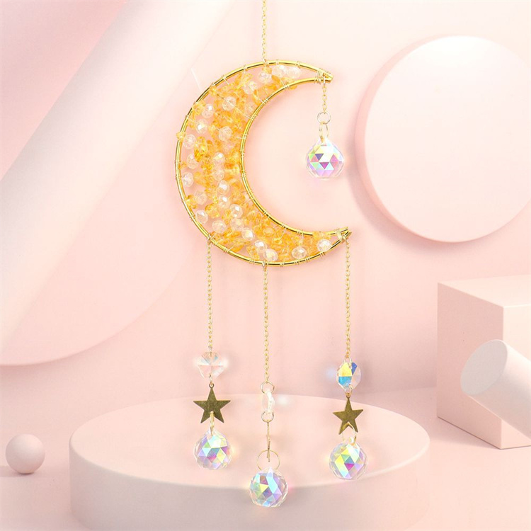 Natural Crystal Gravel Wind Chime Pendant