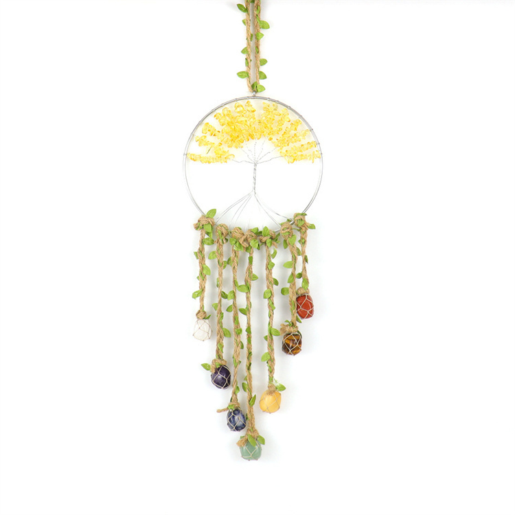 Stone crystal life tree decoration