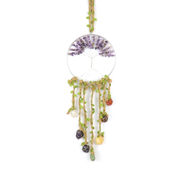 Stone crystal life tree decoration