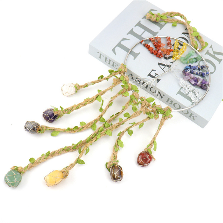 Stone crystal life tree decoration