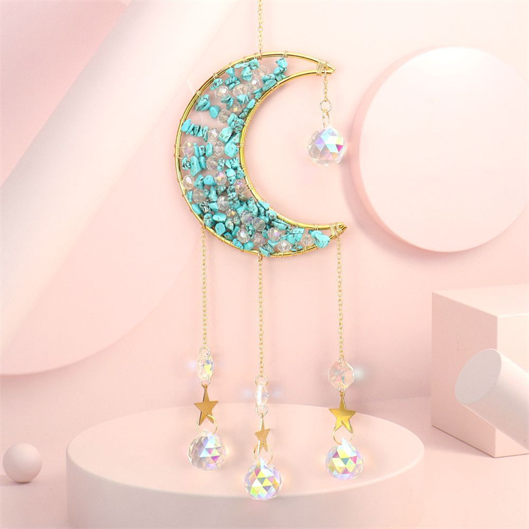 Natural Crystal Gravel Wind Chime Pendant