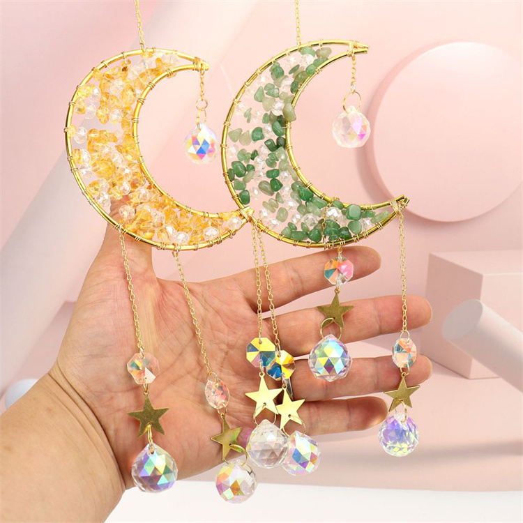 Natural Crystal Gravel Wind Chime Pendant