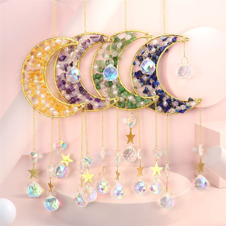 Natural Crystal Gravel Wind Chime Pendant