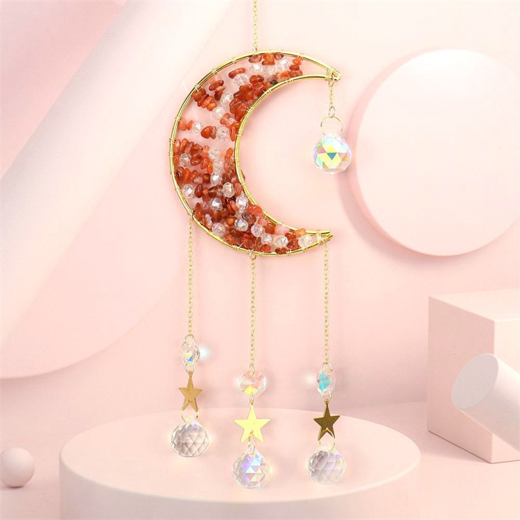 Natural Crystal Gravel Wind Chime Pendant