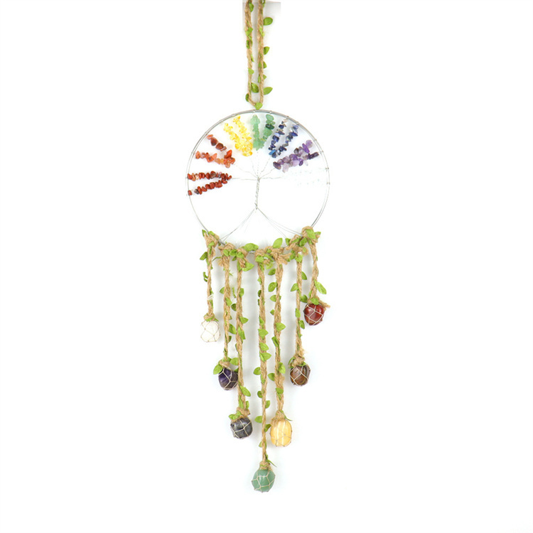 Stone crystal life tree decoration