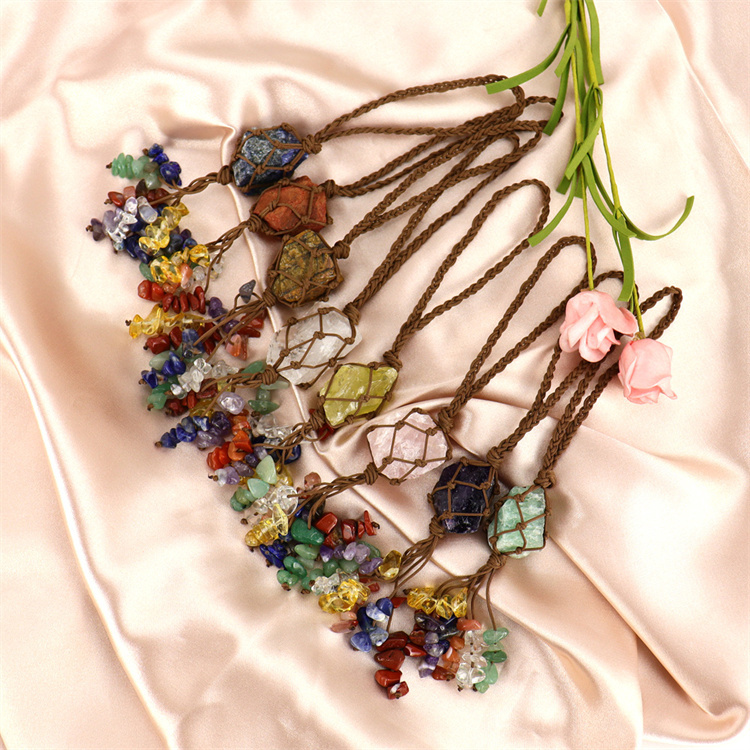 Crystal tough stone colorful pendant