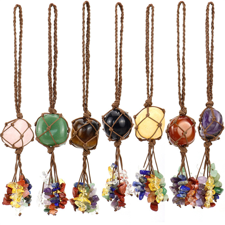 Crystal tough stone colorful pendant