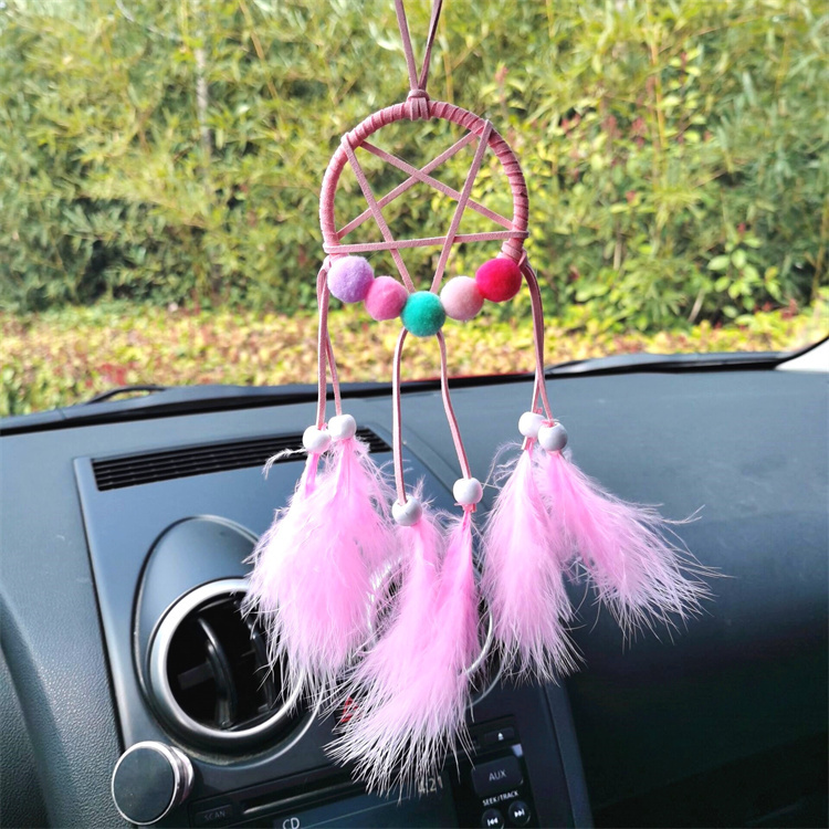 Hand woven dream catcher pendant