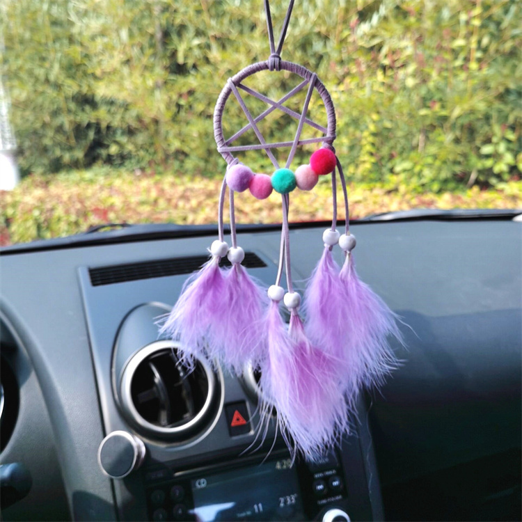 Hand woven dream catcher pendant