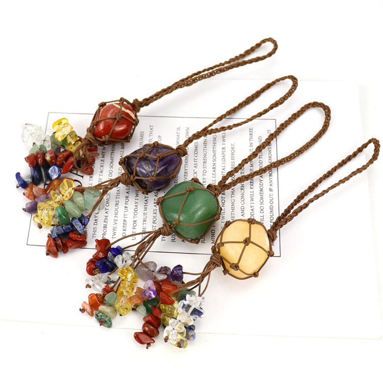 Crystal tough stone colorful pendant