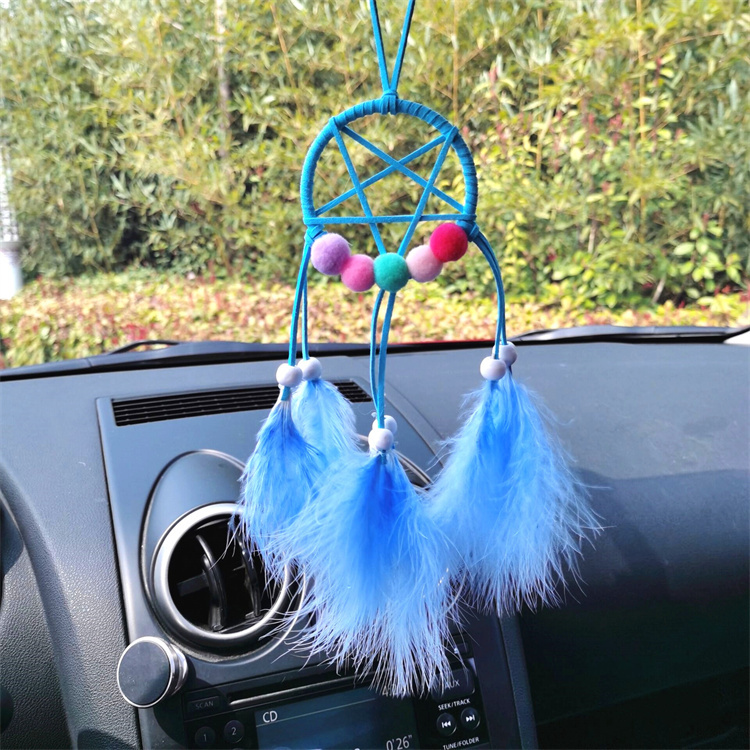 Hand woven dream catcher pendant