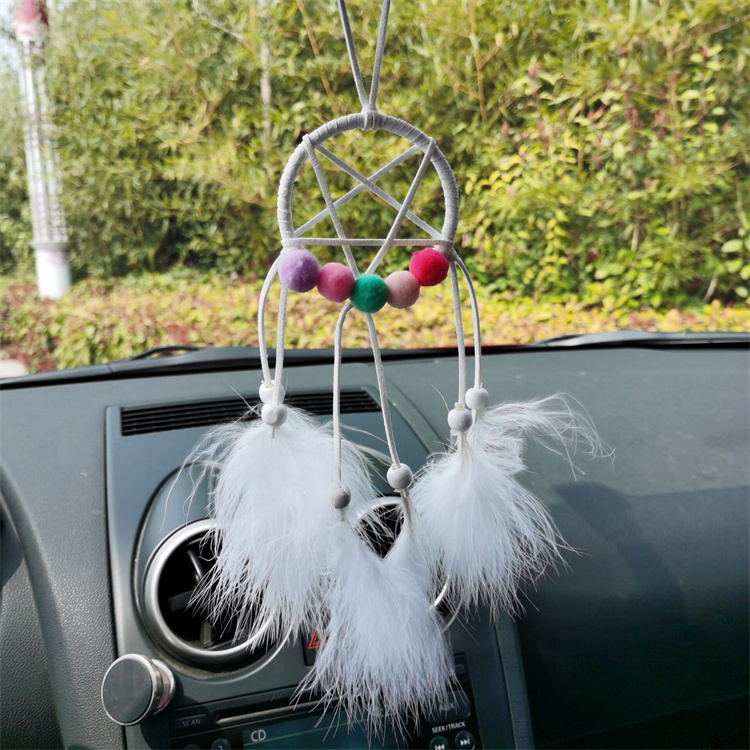 Hand woven dream catcher pendant