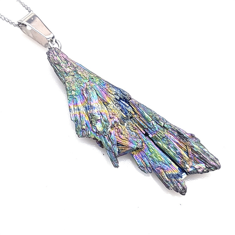 Irregular tourmaline rough stone pendant
