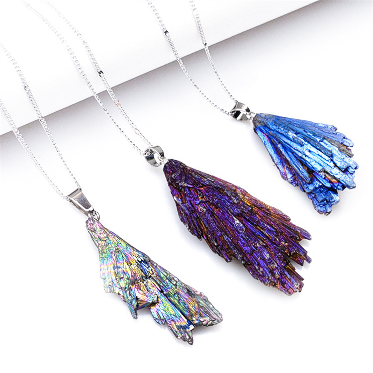 Irregular tourmaline rough stone pendant