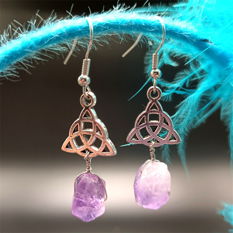 natural amethyst earrings