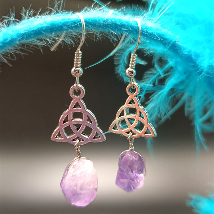 natural amethyst earrings