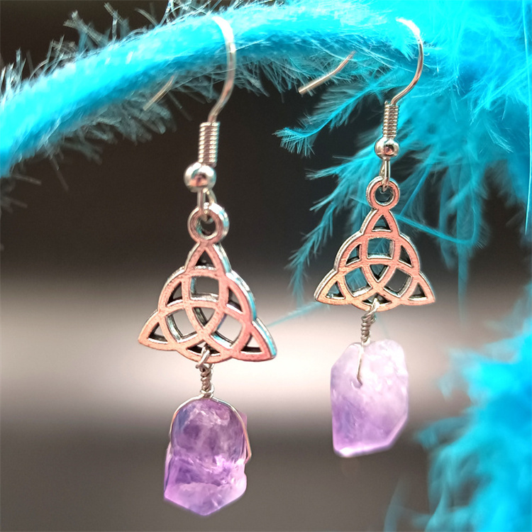 natural amethyst earrings