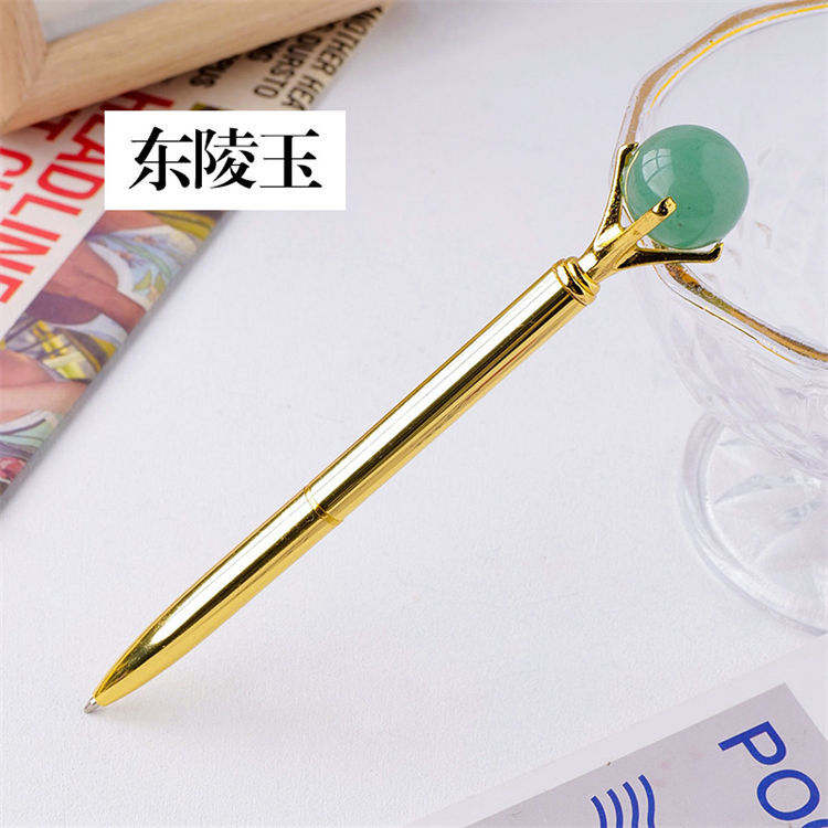 Natural crystal ball pen