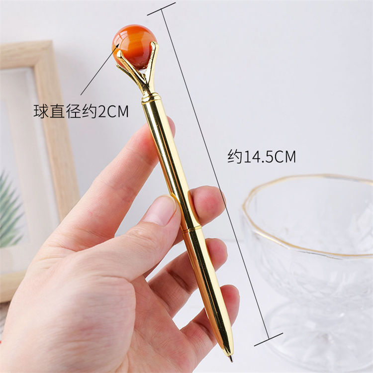 Natural crystal ball pen