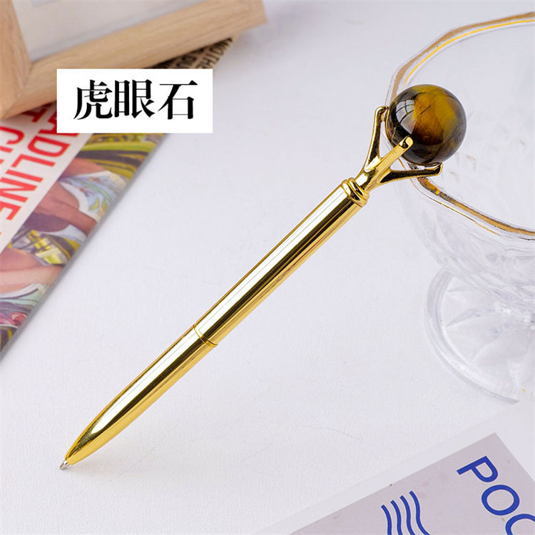 Natural crystal ball pen