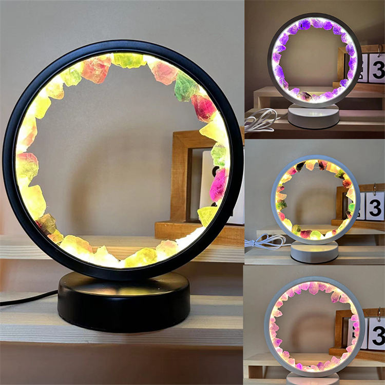 crystal round night light