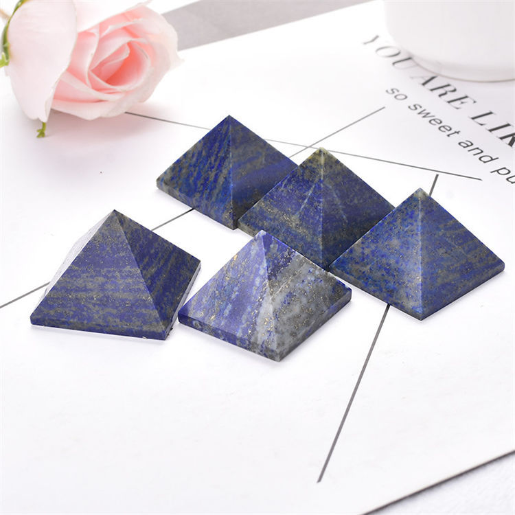 Natural lapis lazuli pyramid
