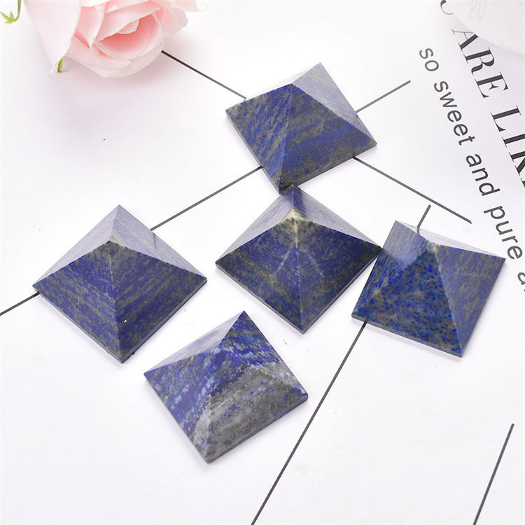 Natural lapis lazuli pyramid