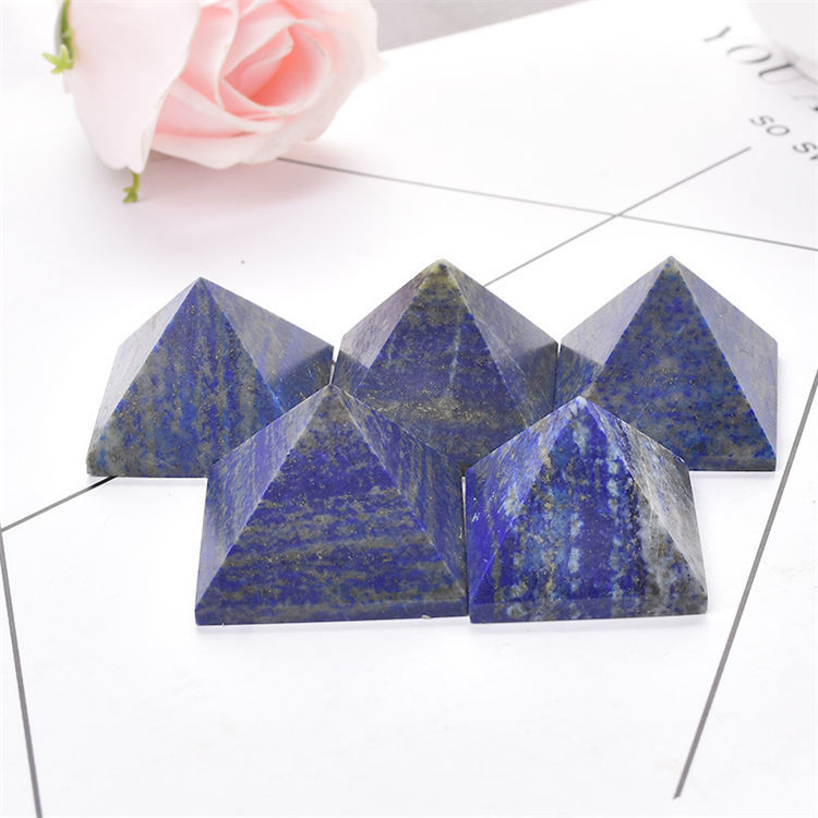 Natural lapis lazuli pyramid
